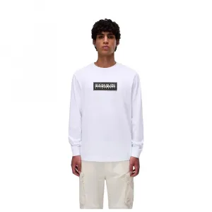 Футболка с длинным рукавом Napapijri Box Logo, белый