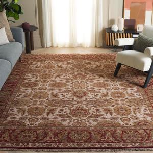 Ковер SAFAVIEH, 275 x 366 см, Old World Collection, Ivory & Rust, ручной работы традиционный восточный шерстяной, идеально для помещений с высокой проходимостью в гостиной, спальне (OW115G)