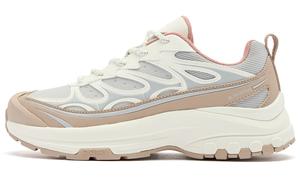 QIAODAN Кроссовки для бега с низким верхом, амортизирующие, противоскользящие и износостойкие, женские, серо-бежево-коричневые