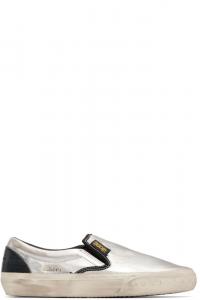 Серебристо-черные кроссовки VCE Penstar Golden Goose