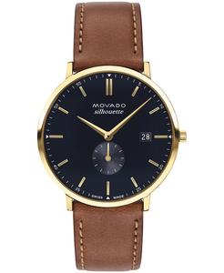 Мужские часы Heritage с коричневым ремешком из натуральной кожи, 40 мм Movado