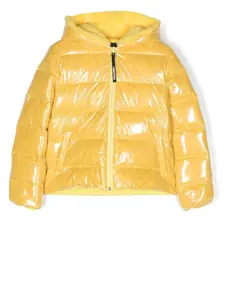 Глянцевый пуховик Goose Tech, желтый
