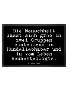 Коврик Mr & Mrs Panda Die Menschheit lässt sich, черный