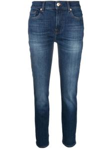 7 For All Mankind укороченные джинсы средней посадки, синий