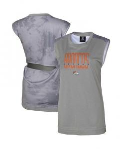Женская серая майка Denver Broncos No Sweat Outerstuff, серый