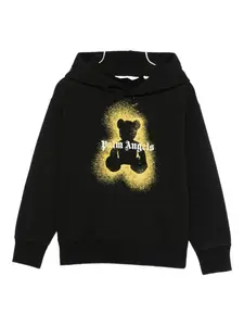 Худи с графичным принтом Palm Angels Kids, черный