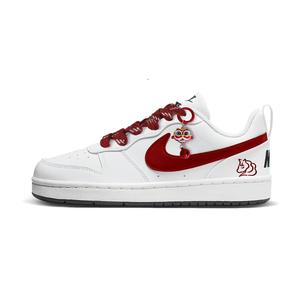 Nike Court Borough The Steed Welcomes Spring Low top Детские скейтбординг кроссовки Белые Красные Подростки
