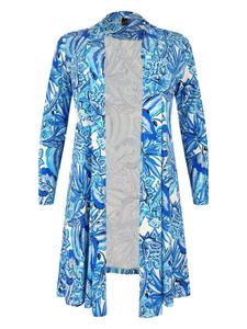 Вязаный кардиган YOEK Knit Cardigan, пятнистый синий