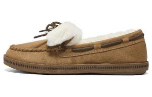 Лоферы женские низкие каштановые Skechers