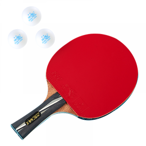 Ракетка для настольного тенниса DOUBLEFISH All Wood DOUBLE FISH, [competition recommended-kirin черный]straight single racket