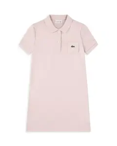 Детское платье пике для девочек. Lacoste, розовый