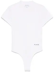 Боди с вышитым логотипом Alaïa, белый
