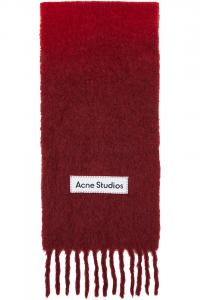 Шерстяной шарф с бахромой Acne Studios, красный