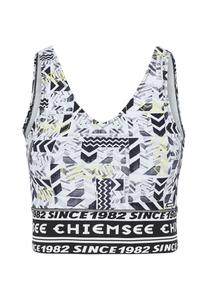 Спортивный бюстгальтер с формованными чашками CHIEMSEE, цвет White Black Aop