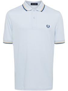 Fred Perry футболка с вышитым логотипом, синий