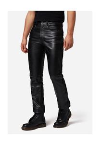 Мужские кожаные брюки S/L, джинсы наппа цвета буйвола, в байкерском стиле и пятикарманном стиле со шнуровкой RICANO, черный