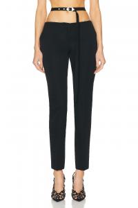 Длинные брюки из габардина THE ATTICO, черный