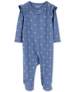 Пижама для девочек Mini Floral Ribbed Sleep & Play Carter's, синий