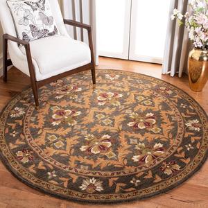 SAFAVIEH Antiquity Collection ковер 183 x 183 см Sage / Gold AT54B ручной работы традиционный восточный премиум шерстяной