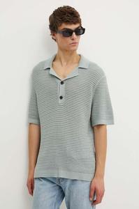 Хлопковое поло Abercrombie & Fitch, серый