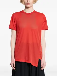Асимметричная сетчатая футболка COMME DES GARCONS, красный