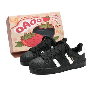 Кеды, обувь для скейтборда унисекс с низким верхом Oaoq, белый/розовый