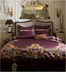 KYTGFH Комплект постельного белья из египетского хлопка с вышивкой