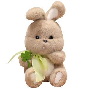 Плюшевая кукла Cute Ribbon Bunny высотой 30см/45см/60см Tranquility and elegance, серый