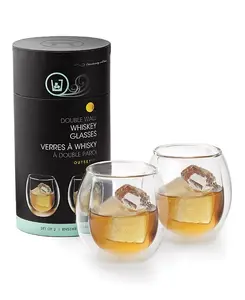Выдувные вручную стаканы для виски, набор из 2 шт. Outset, clear