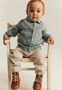 Кардиган с мотивом плюшевого мишки Newbie, Light Green