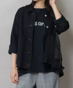 Куртка-тракер из денима/нейлоновой саржи плотностью 8 унций