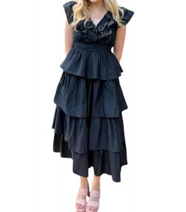 Платье-миди Lana черного цвета &merci