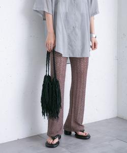 Ажурные вязаные брюки Kbf, цвет Brown