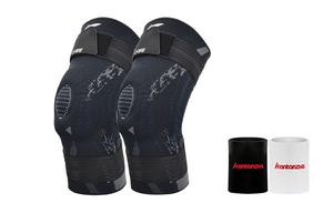 Наколенники LINING, черные Один элемент+KTZ Напульсник случайного цвета
