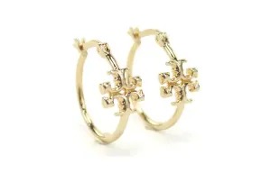 TORY BURCH Золотые металлические серьги для женщин Gold