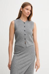 Шерстяной жилет Oui, серый