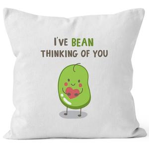 Чехол на подушку Я думаю о тебе, чехол на подушку, декоративная подушка, хлопок MoonWorks, белый, униразмер