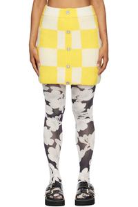 Мини-юбка Noura желто-белого цвета Stine Goya