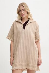 Хлопковое пляжное платье Oas, бежевый