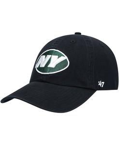 Мужская черная регулируемая кепка New York Jets Clean Up Alternate '47 Brand