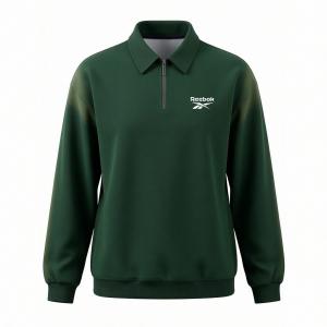 Футболки-поло Unisex с воротником-поло, умеренно прямого кроя Reebok, зеленый