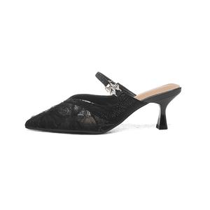 Женские сандалии с закрытым носком, противоскользящие Golden Silk Rabbit, Black