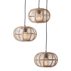 Подвесной светильник Brilliant Woodball Typ C, цельный бамбук / железо - 3 пламени