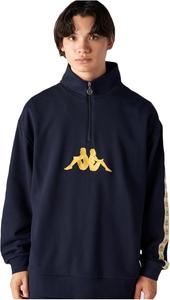 Мужская толстовка Kappa 244335 с застежкой-молнией до середины груди, плотная ткань, оригинальная, темно-синий