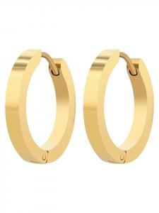 Adeliás Женские серьги - серьги-кольца из нержавеющей стали в золотом исполнении