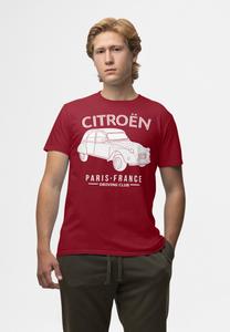 Футболка с принтом CITROEN DRIVING PARIS FRANCE Henry Tiger, темно-красный