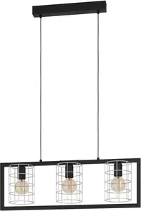 Подвесной светильник EGLO "JUBILY", лампа E27 | Лампы можно заменить без лампочек, подвесной светильник черного цвета из стали - кроме E27 - 40 Вт Высота: 110,00 см., черный
