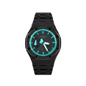 Часы Casio G-Shock Analog-Digital 2100 Series, арт. GA-2100-1A1, морозно-черный/чернильно-зеленый