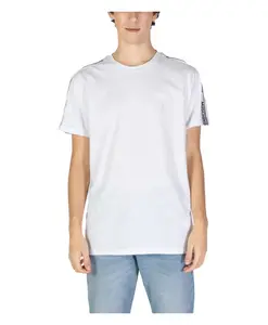 Белая хлопковая футболка с коротким рукавом Moschino, белый