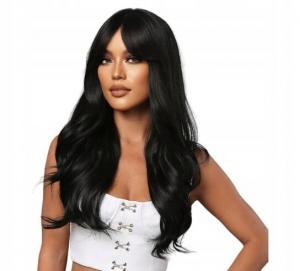 Черный парик, женские парики, натуральный + шапочка, inna